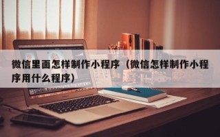 柳州微信里面怎样制作小程序（微信怎样制作小程序用什么程序）